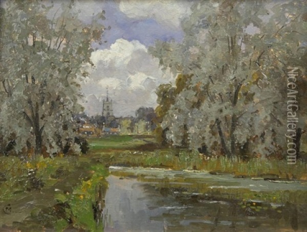 View Of Aylsham Oil Painting - Clara Montalba