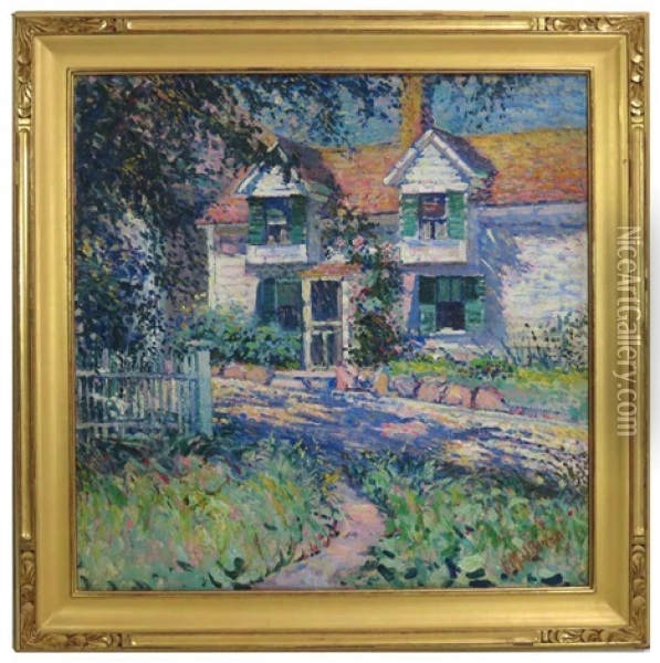 Summer Cottage Oil Painting - Frank Morgan O'Brien