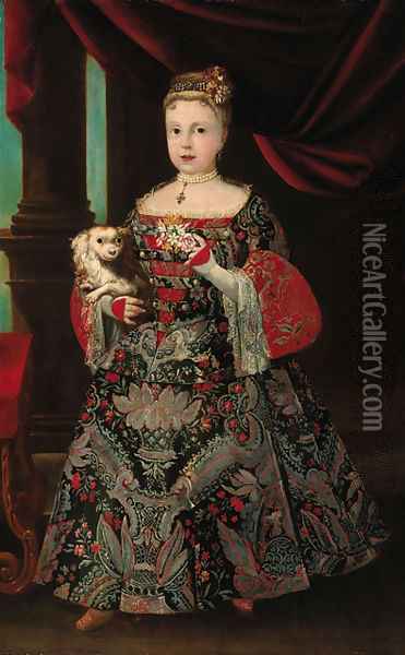 Portrait of Margarita of Austria Oil Painting - Italian School