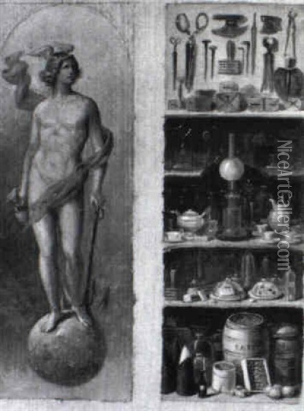 Allegorie Auf Den Handel Oil Painting - Leopold Steinrucker