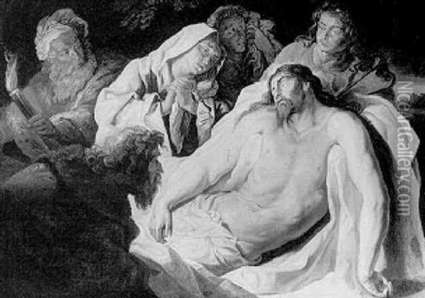 The Entombment Oil Painting - Joachim von Sandrart the Elder