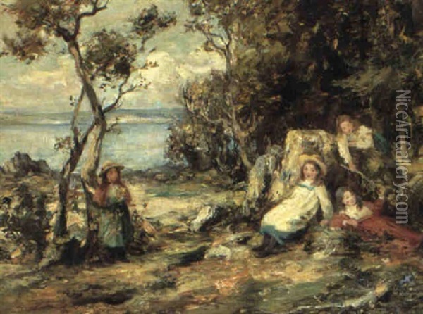 Idle Moments Oil Painting - William Stewart MacGeorge