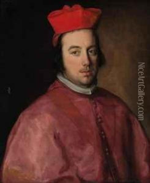 Portrait Of Cardinal Luis Antonio Fernandez De Portocarrero(1635-1709) Oil Painting - Jacob Ferdinand Voet