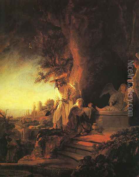 The Risen Christ Appearing to Mary Magdalen 1638 Oil Painting - Rembrandt Van Rijn