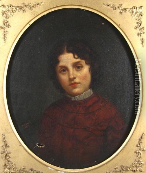 Portrait Of A Young Lady Oil Painting - Henry Augustus Loop
