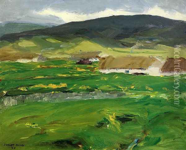 O Malley Home Aka Achill Island County Mayo Ireland Oil Painting - Robert Henri