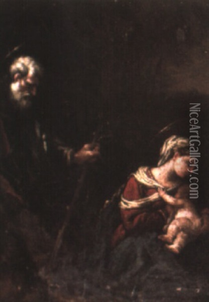 The Flight Into Egypt Oil Painting -  Scarsellino
