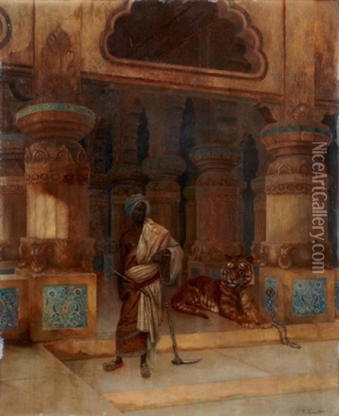 Le Gardien Du Temple Oil Painting - Rudolf Ernst