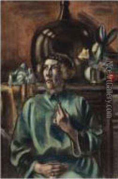 Portrait D'une Femme Oil Painting - Henri Le Fauconnier