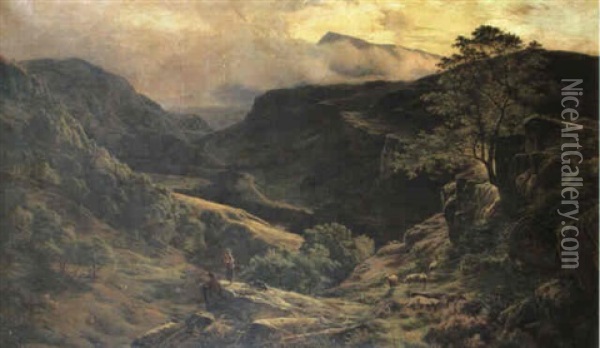 Mountainous Landscape Oil Painting - Sidney Richard Percy