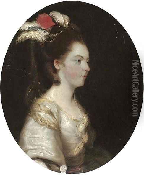 Portrait of a lady Oil Painting - John Downman