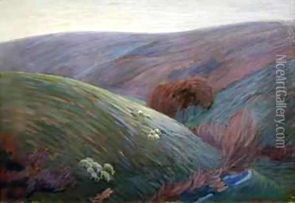Early morning on Exmoor Oil Painting - Robert Polhill Bevan