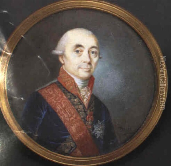 Sir John Acton, 7th Bt. Oil Painting - Nicolas-Francois Dun