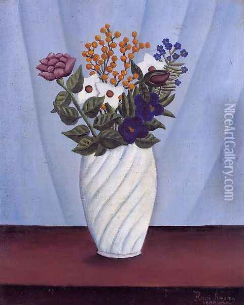 Bouquet of Flowers II Oil Painting - Henri Julien Rousseau