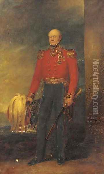 Portrait of General Sir Arthur Clifton, K.C.B., K.C.H. Oil Painting - John William Salter