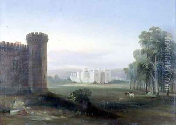 Government House and Stables Sydney 1841 Oil Painting - Conrad Martens