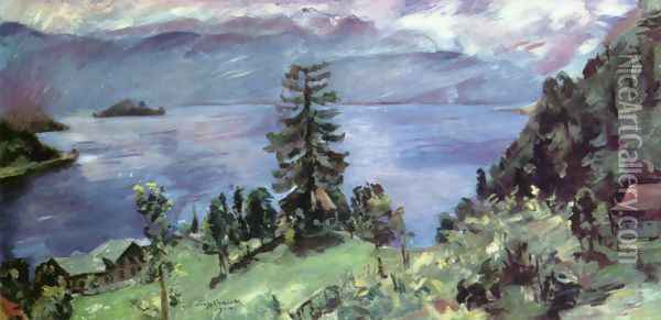 Walchensee panoramic view from the pulpit Oil Painting - Lovis (Franz Heinrich Louis) Corinth