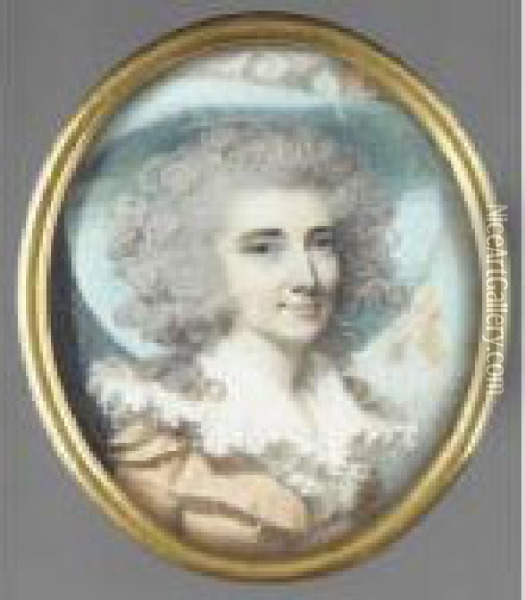 Portrait Of A Lady Oil Painting - George Engleheart