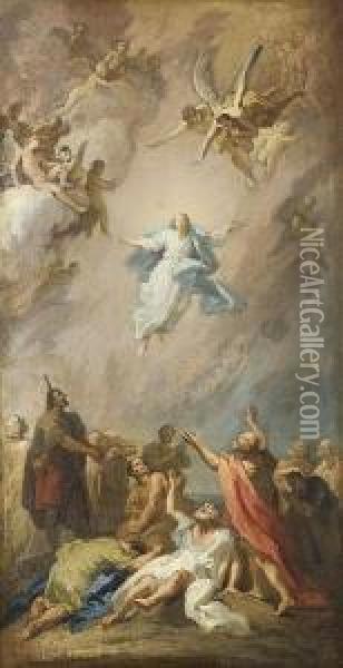 The Transfiguration - A Bozzetto Oil Painting - Antonio Bellucci