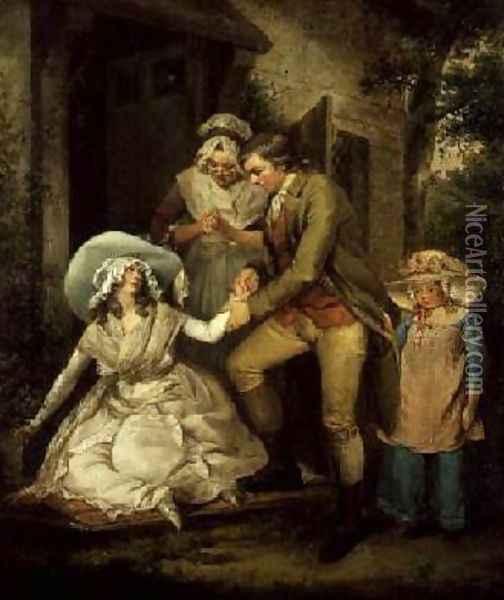 The Story of Laetitia The Fair Penitent Oil Painting - George Morland