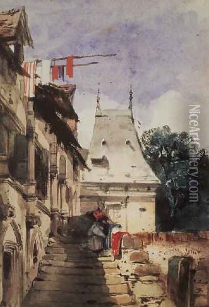Abbey of St.Armand, Rouen Oil Painting - Richard Parkes Bonington