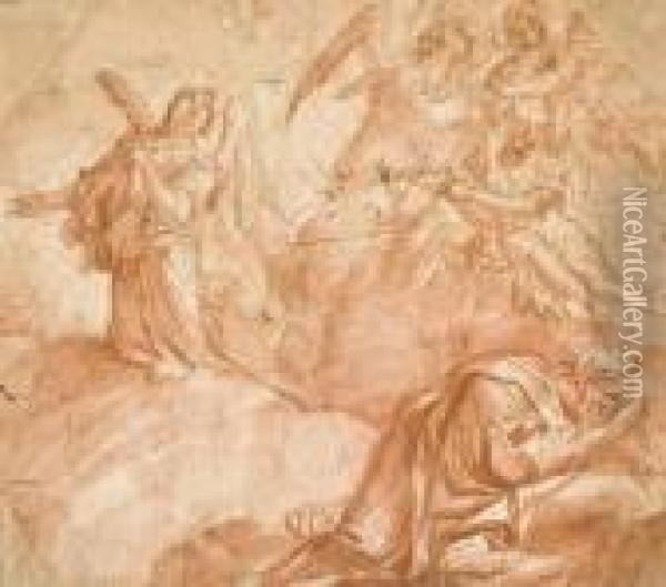Le Christ Au Jardin Des Oliviers Avec Des Anges Sur Desnuages Oil Painting - Sebastiano Ricci