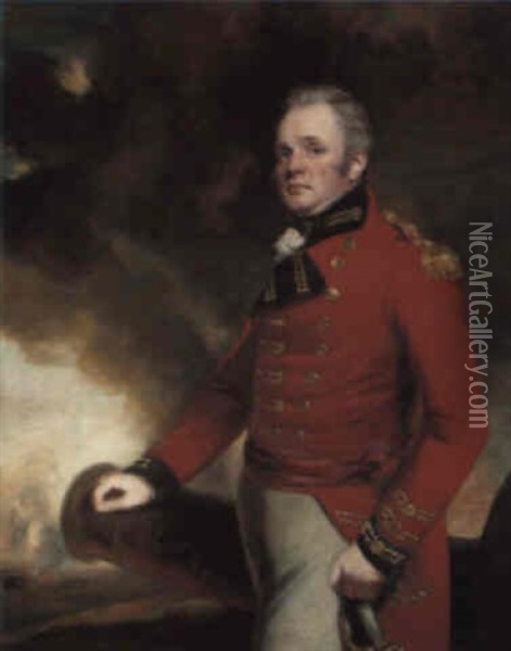 Portrait Of Lt. Gen. Sir Thomas Maitland Oil Painting - Sir John Hoppner