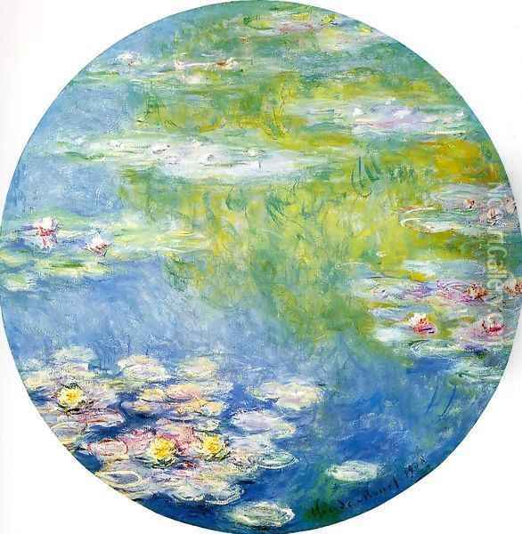 Water-Lilies8 1908 Oil Painting - Claude Oscar Monet