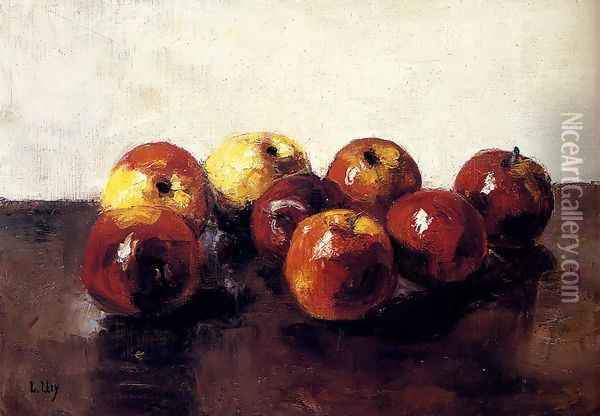 A Still Life Of Apples Oil Painting - Lesser Ury