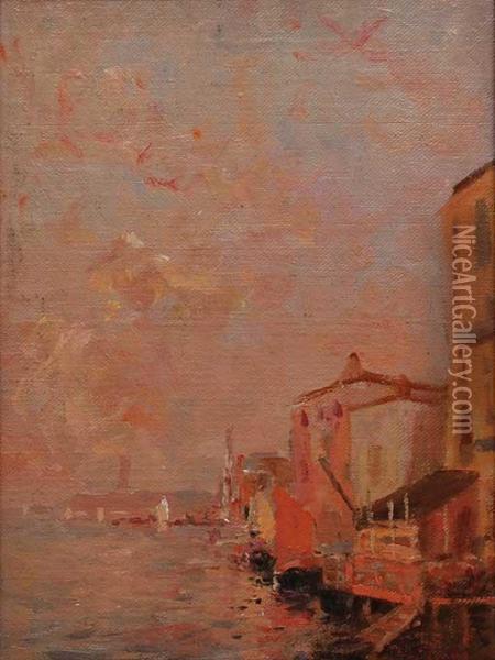 Venetian Scene Oil Painting - Franz Richard Unterberger