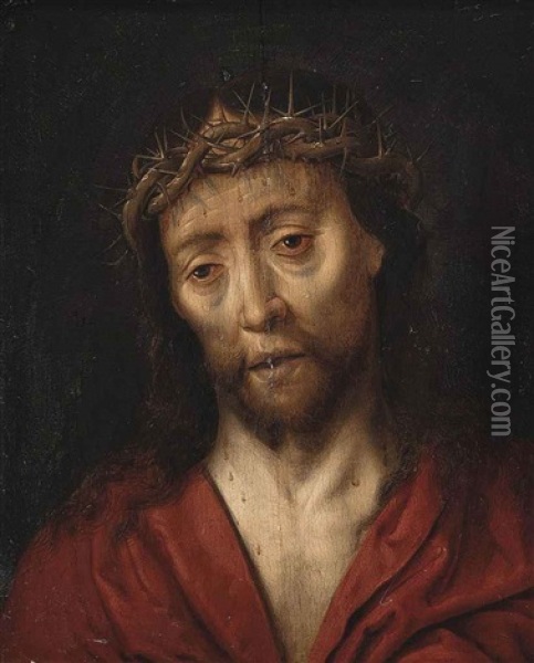 Ecce Homo Oil Painting - Aelbrecht Bouts