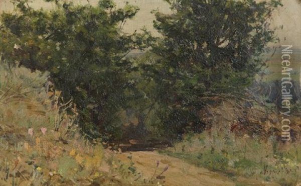 Rural Landscape Oil Painting - Konstantin Yakovlevich Kryzhitsky