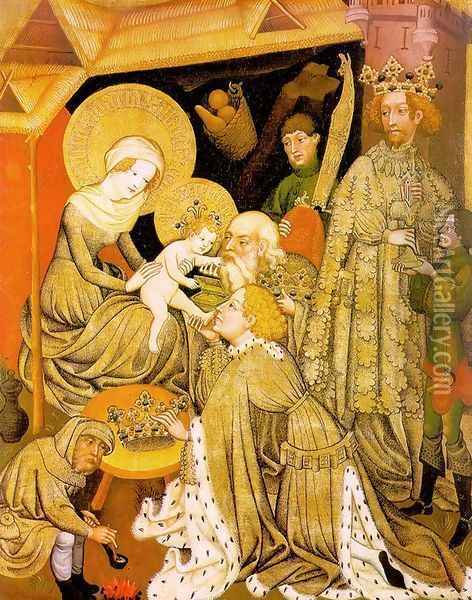 The Adoration of the Magi c. 1420 Oil Painting - German Unknown Masters