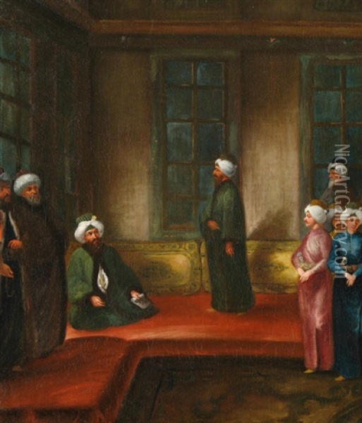 Audienz Beim Sultan Oil Painting - Jean-Baptiste Vanmour
