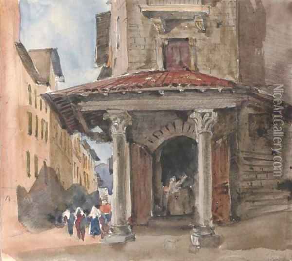 The Porta Castiglione, Bologna Oil Painting - Harriet Cheney