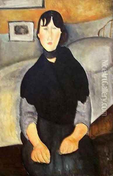 Young Woman of the People 2 Oil Painting - Amedeo Modigliani