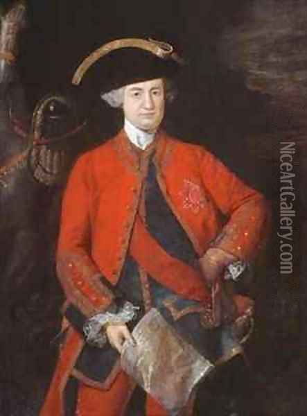 Lord Robert Clive 1725-74 in General Officers uniform Oil Painting - Thomas Gainsborough