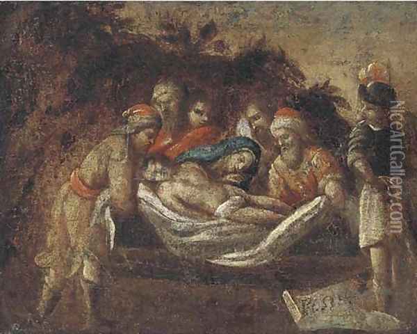 The lamentation of Christ Oil Painting - German School