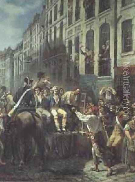 Robespierre 1758-94 and Saint-Just Oil Painting - Alfred Mouillard