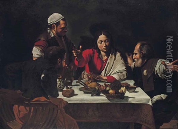 The Supper At Emmaus Oil Painting -  Caravaggio