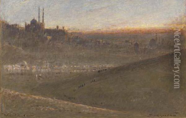The Citadel, Cairo Oil Painting - Albert Goodwin
