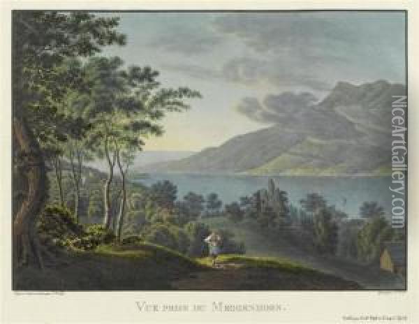 Vue Prise Du Meggenhorn Oil Painting - Johann Jakob Wetzel