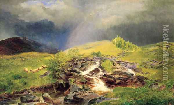 To sit on rocks, to muse o'er flood and fell Oil Painting - George Stanfield Walters