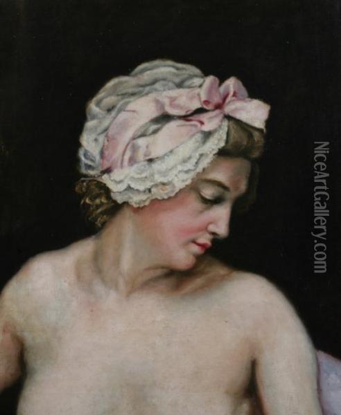 Portrait Of Woman In Turban Oil Painting - Raimundo de Madrazo y Garreta