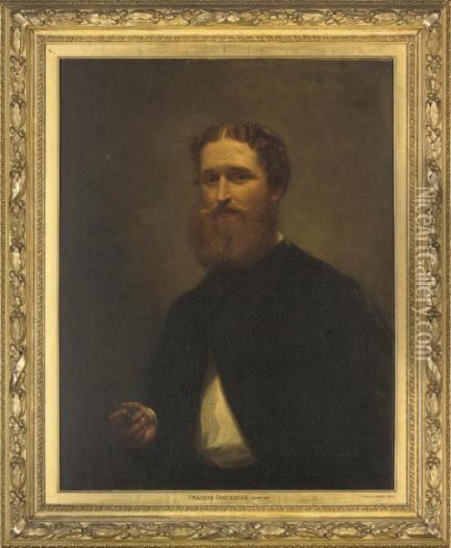 Portrait Of Francis Fortescue, Half-length, Smoking A Cigar Oil Painting - Henry Richard, Hon. Graves