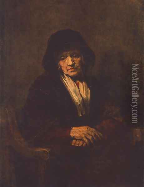 Portrait of an old Woman 1654 Oil Painting - Rembrandt Van Rijn