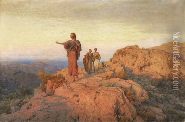 Christus Weint Uberjerusalem Oil Painting - Ferdinand Graf Harrach