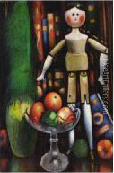 The Doll Oil Painting - Mark Gertler