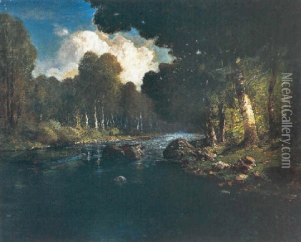Afternoon On The West Branch Of The Kennebec River Oil Painting - Julian Walbridge Rix