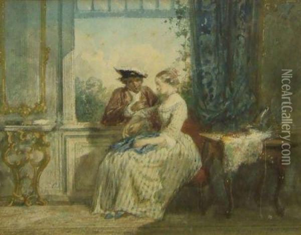 The Proposal Oil Painting - Herman Frederik Carel ten Kate